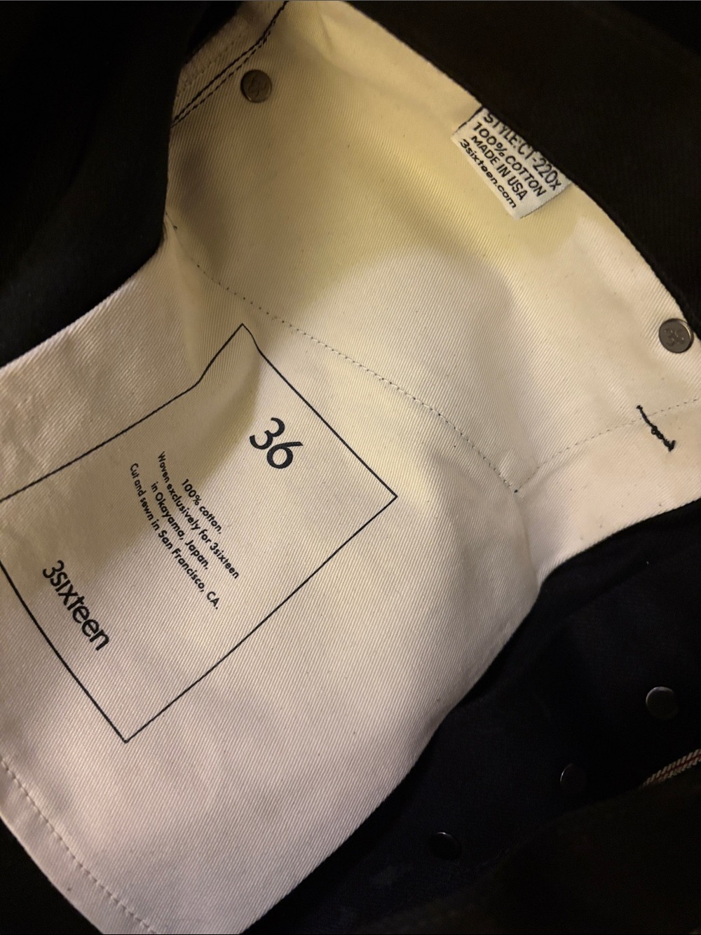3sixteen Men’s Jeans - W 36, L 31 - Picture 4 of 5